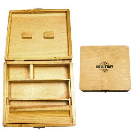 Duże drewniane pudełko z tacką 17cm x 16cm