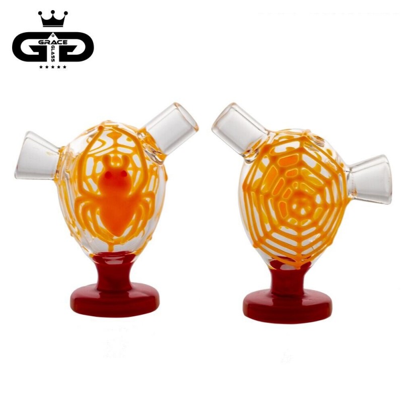 Grace Glass Bubbler Little Storm Orange