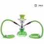 Shisha Zielona Dynia 24 cm - dwa węże