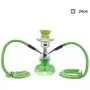 Shisha Zielona Dynia 24 cm - dwa węże