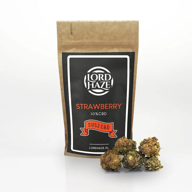 Strawberry - susz konopny CBD do 10% - 1G/3G/5G/10G/20G/50G/100G/200G/500G/1KG