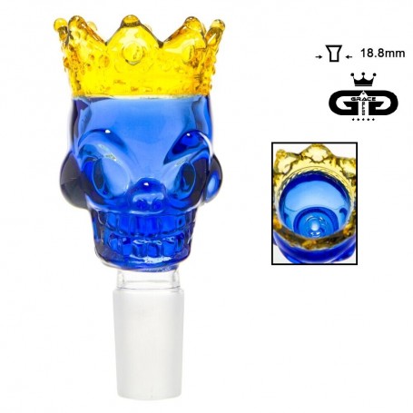 copy of Skull King bowl with glass screen / 18,8 mm