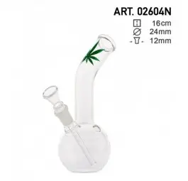 Leaf | Small Leaf Bouncer Saxo Glass Bong- H:16cm- Ø:24mm- SG:12mm