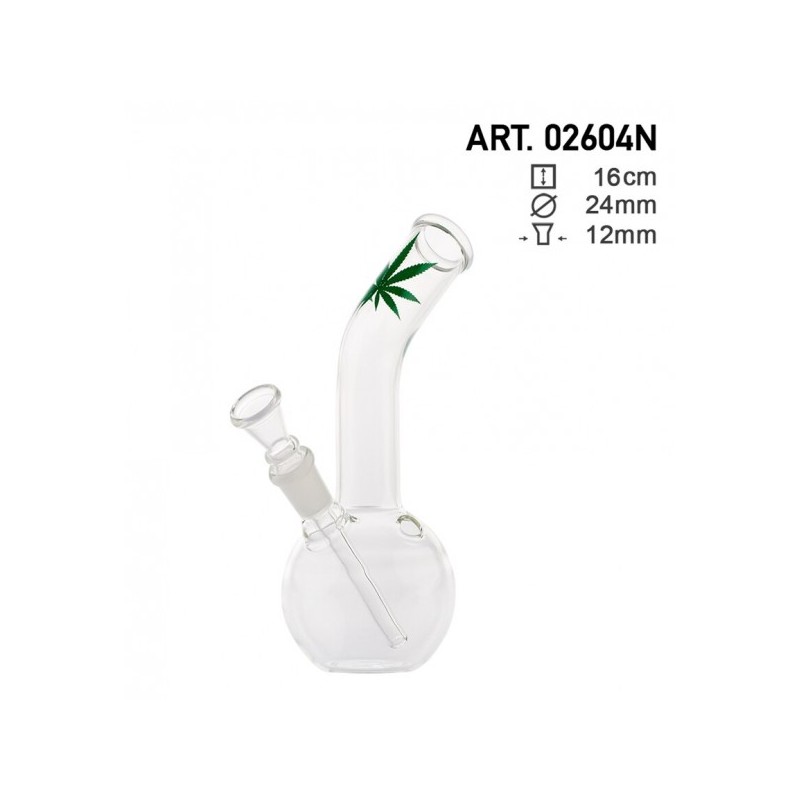 Leaf | Small Leaf Bouncer Saxo Glass Bong- H:16cm- Ø:24mm- SG:12mm