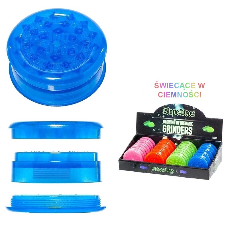 Młynek Akrylowy 3-częściowy Dope Bros Fluorescencyjny 61mm