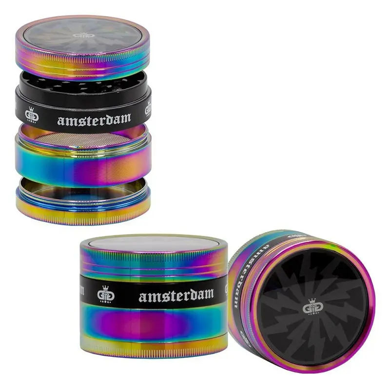 Młynek metalowy 4-częściowy Amsterdam Rainbow 63 mm