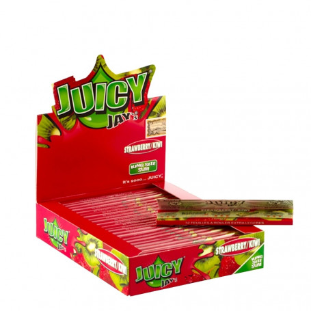 Bibułki Juicy Jay's Strawberry/Kiwi King Size Slim - Truskawka i Kiwi