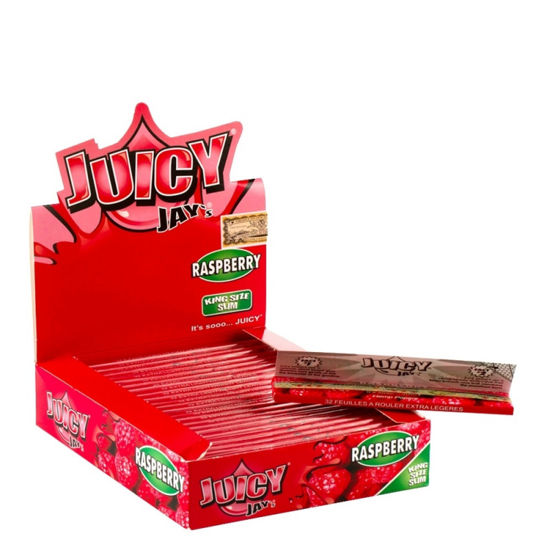 Bibułki Juicy Jay's Raspberry King Size Slim - Malina