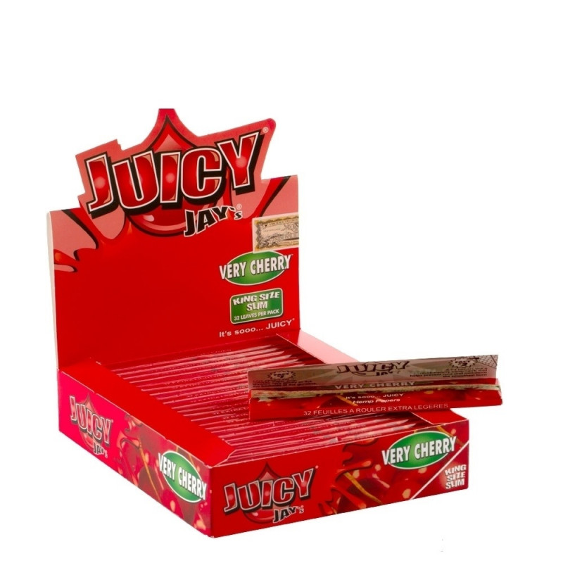 Bibułki Juicy Jay's Very Cherry King Size Slim - Wiśnia