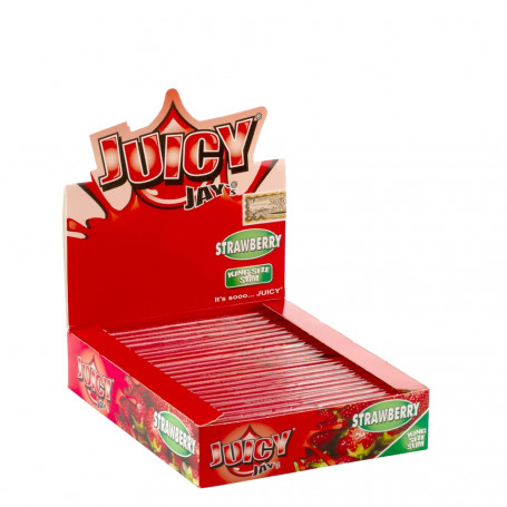 Bibułki Juicy Jay's Strawberry King Size Slim - Truskawka