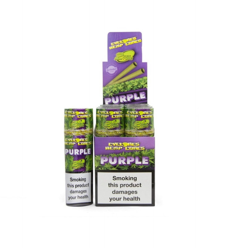 Bibułki Cyclone Hemp Wraps Purple