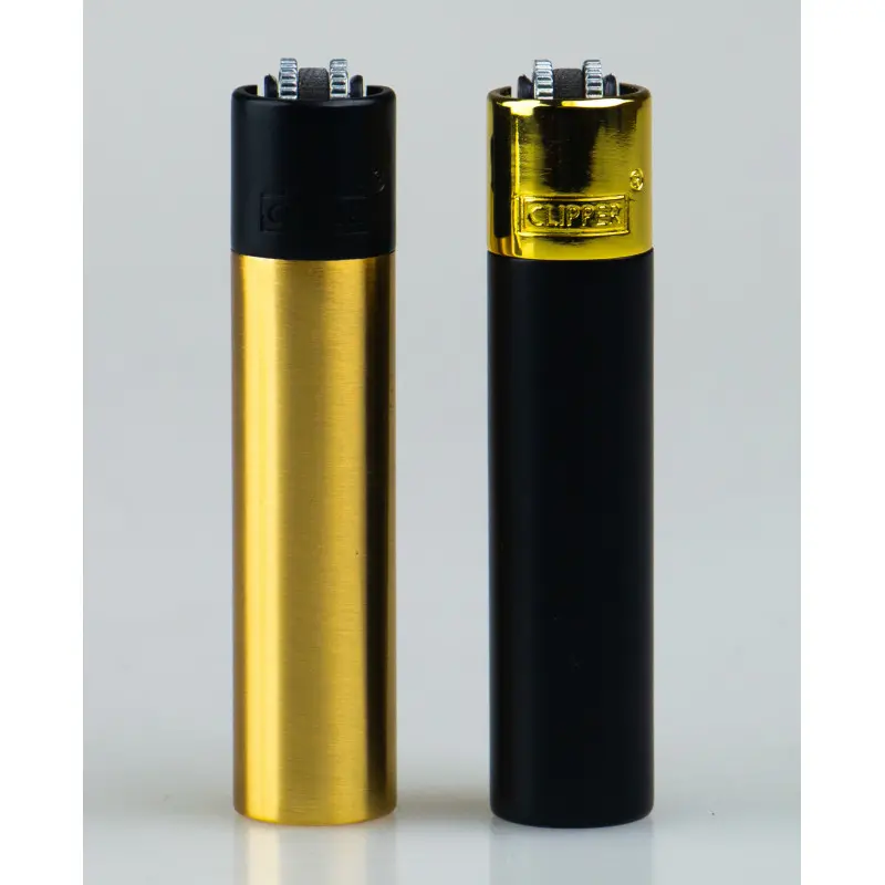 Metalowa Zapalniczka Clipper - Black & Gold