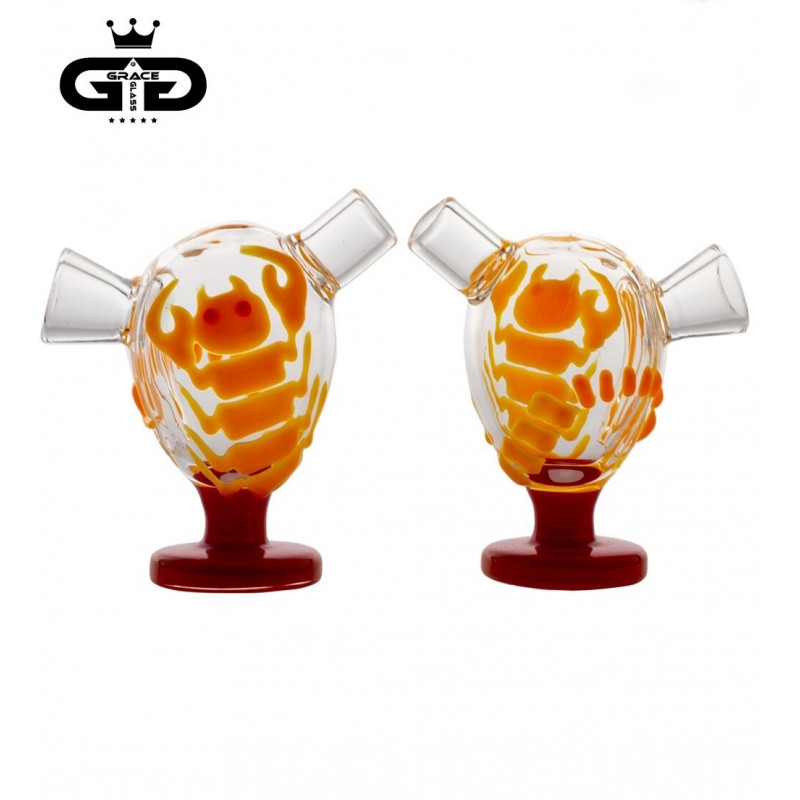 Fluorescencyjna Mini Fajka Grace Glass Scorpio 6 cm