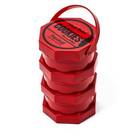 Plastikowy Pojemnik Cookies Jar Regular Red