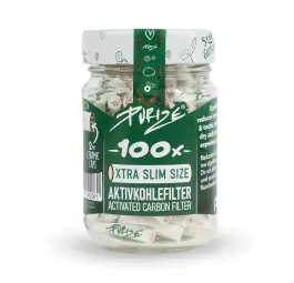 Filtry z węglem aktywnym Purize XTRA Slim White Słoik 6 mm / 100 szt.