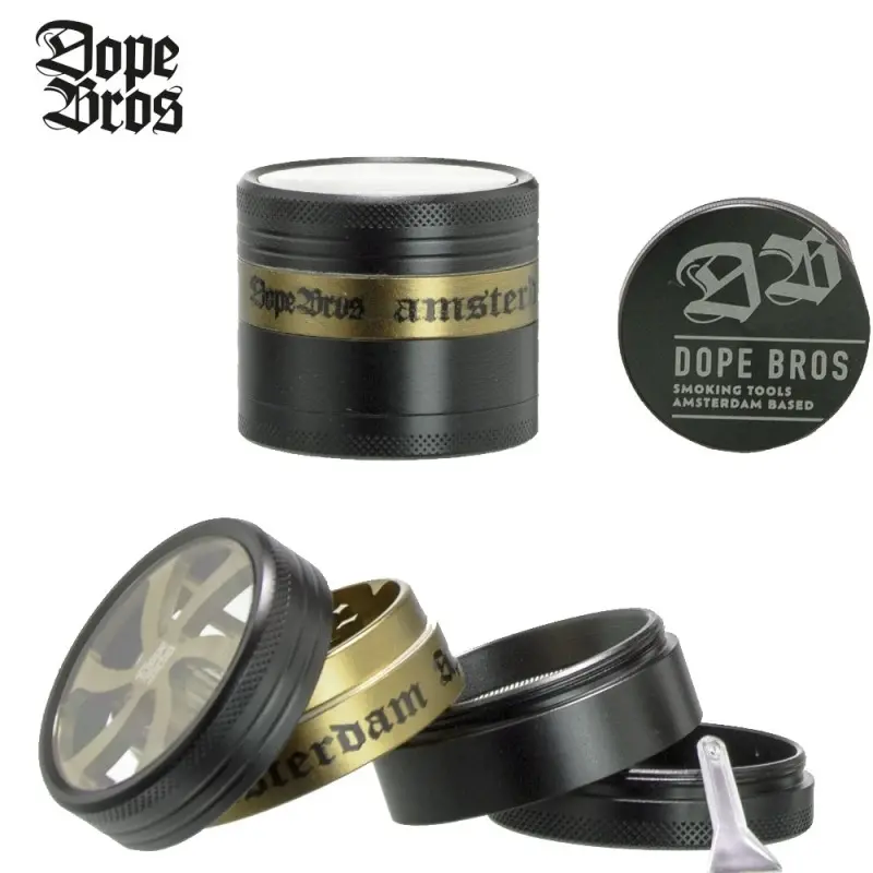 Metalowy Młynek 4-częściowy Dope Bros Gold 50 mm