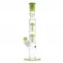 Bongo Grace Glass Golden Line Green Double Barrel 41 cm / 5 mm