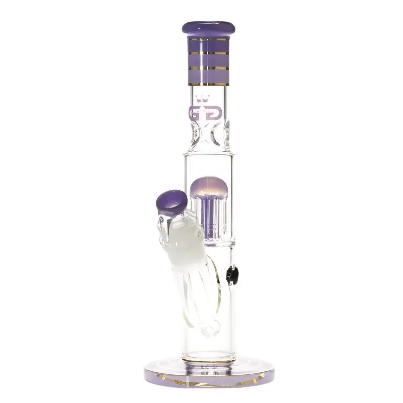 Bongo Grace Glass Golden Line Purple Barrel 32,5 cm / 5 mm