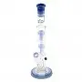 Bongo Grace Glass Golden Line Blue Double Barrel 41 cm / 5 mm