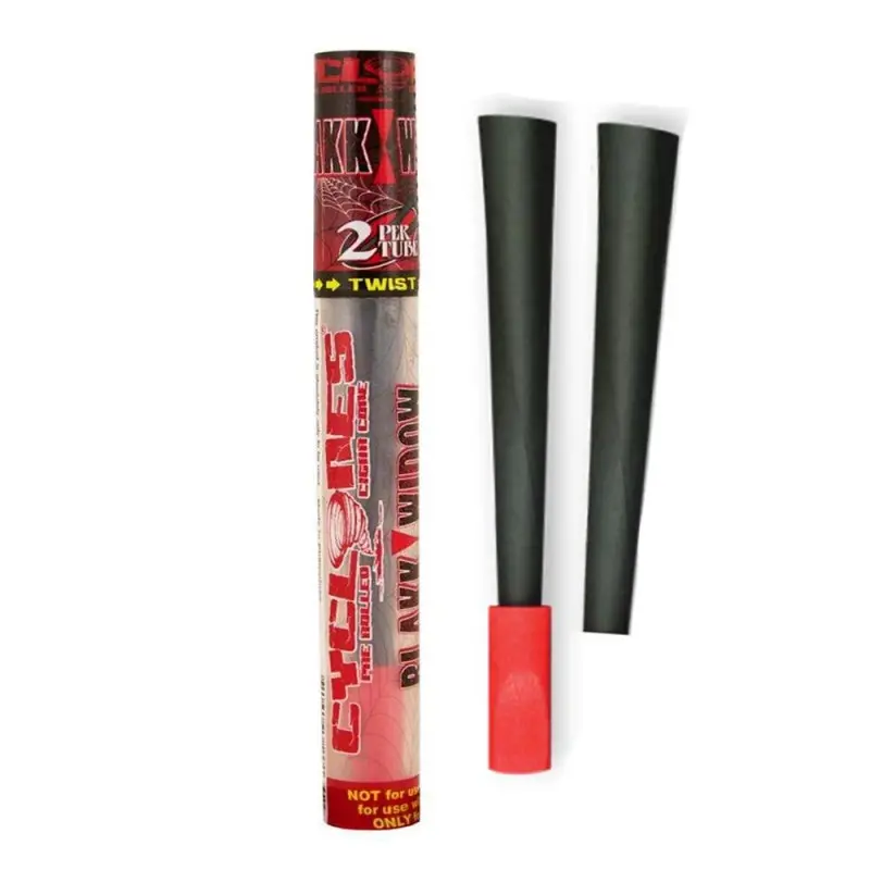 Wrapy Cyclone Black Widow x2 - czarne, z filtrem