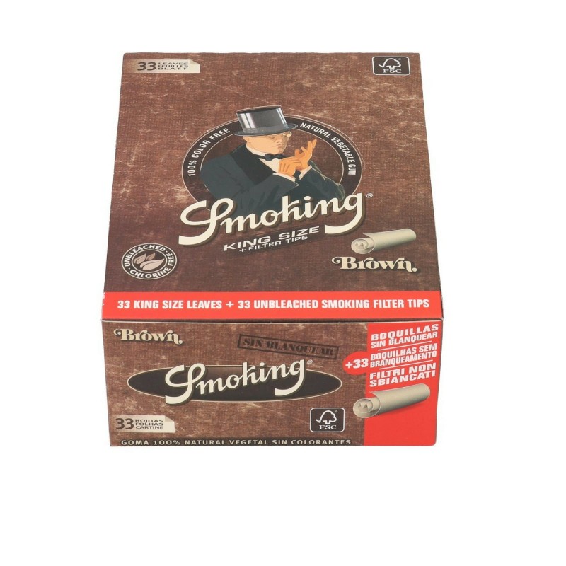 Bibułka SMOKING Brown KS + filtry BOX 24 szt