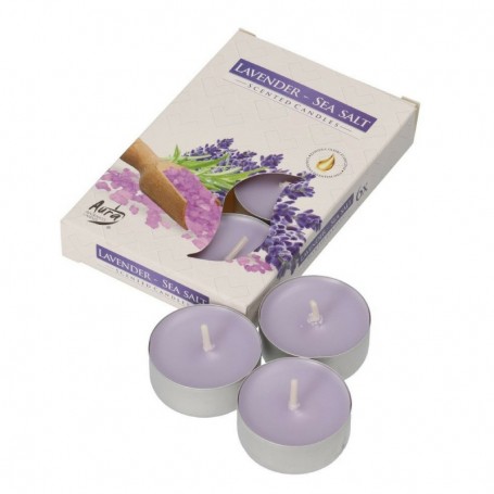 Świeczka zapachowa AURA lavender-sea salt box 6szt