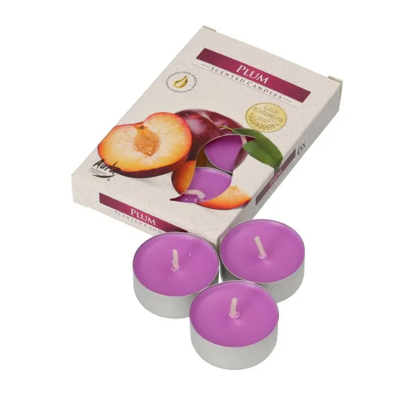 Świeczka zapachowa AURA plum 6szt