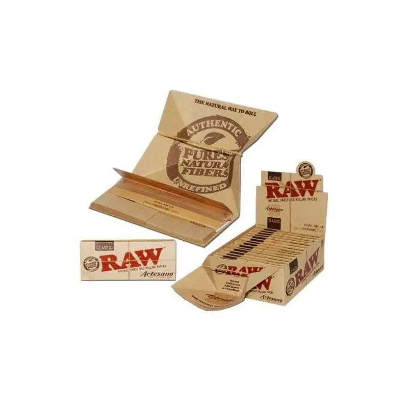 Bibułka RAW ARTESANO KS Slim + Filtry - BOX - 15 szt.