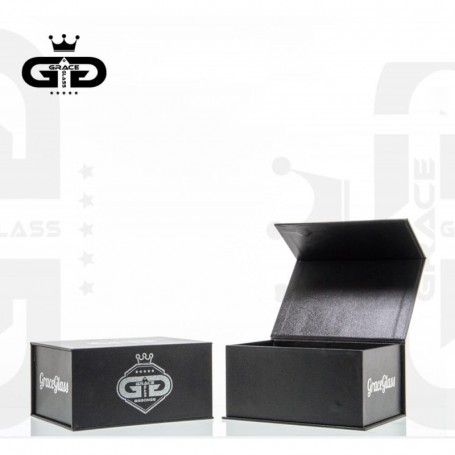 Pudełko GRACE GLASS czarne 20 cm x 15 cm x 10 cm