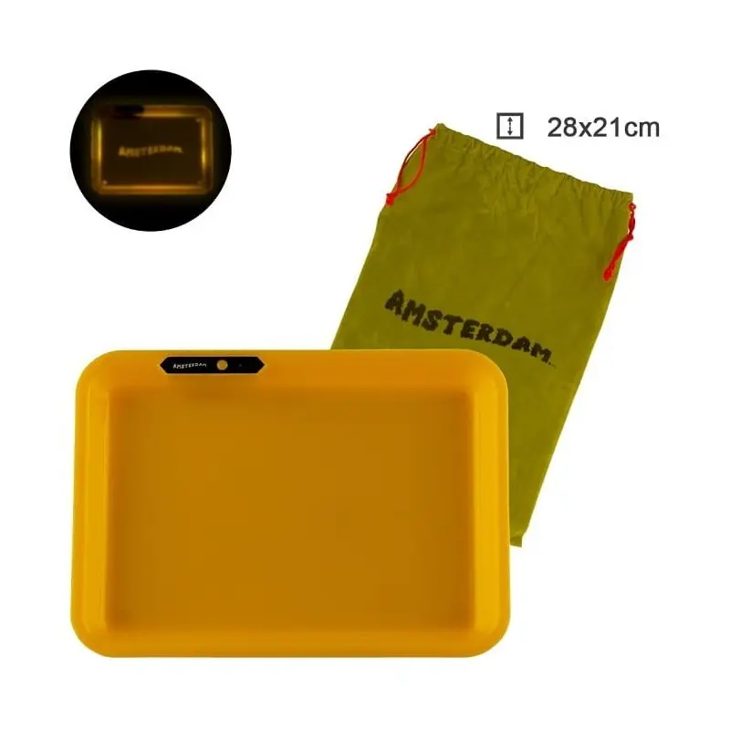 Tacka akrylowa LED 26 x 21 cm żółta