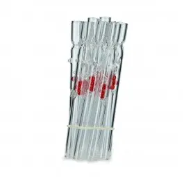 Lufka szklana S2 Red Spherule Strait 12cm 10szt