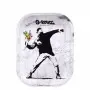 Tacka metalowa Banksy Flower Thrower Alt 14 x 18cm