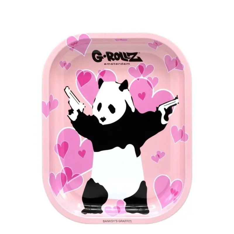 Tacka metalowa Banksy Panda Gunnin 14 x 18cm