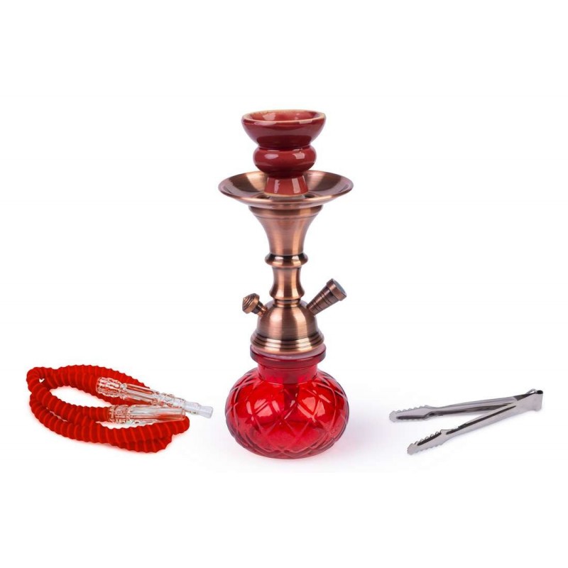 Fajka wodna Shisha 1-wężowa RED LADY 26 cm