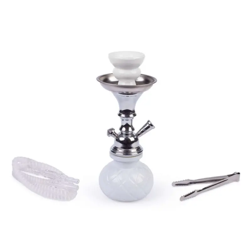 Fajka wodna Shisha 1-wężowa WHITE LADY 26 cm