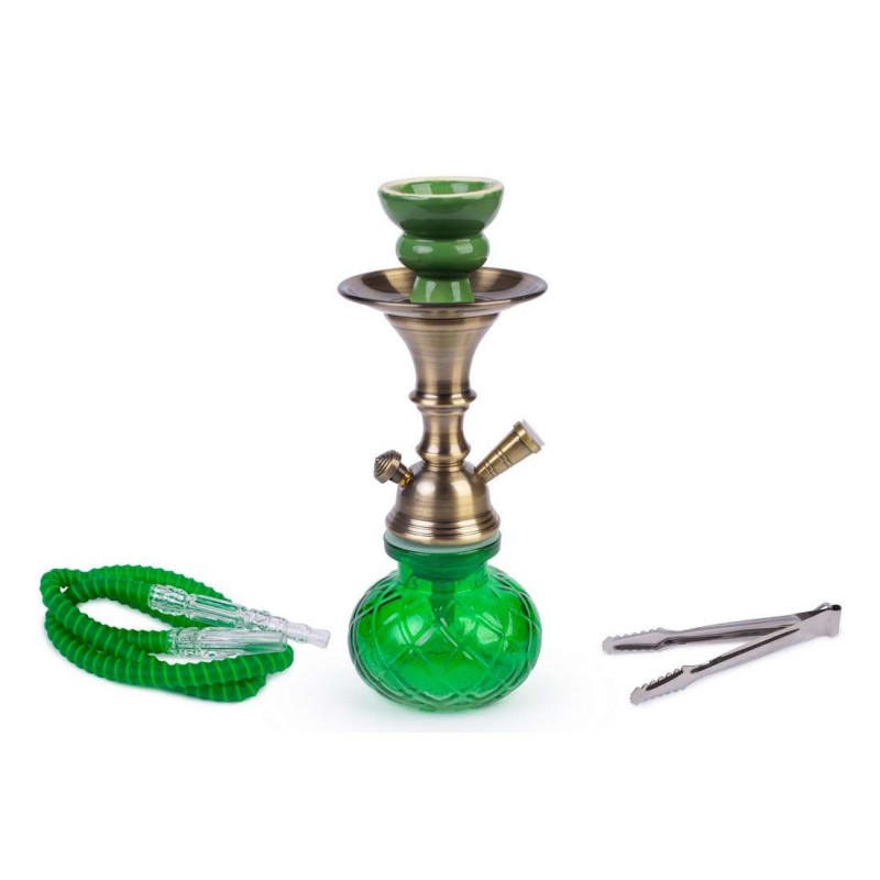 Fajka wodna Shisha 1-wężowa GREEN LADY 26 cm