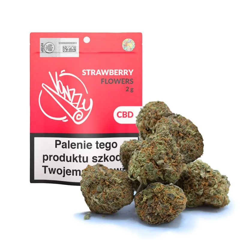 Susz CBD do palenia Vonzzy STRAWBERRY - 2g