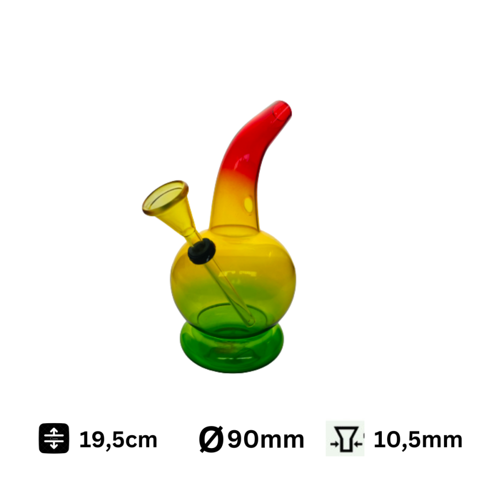 Bongo szklane RASTA KULA 19,5cm