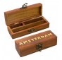 Małe drewniane pudełko Amsterdam - 15cm x 6cm