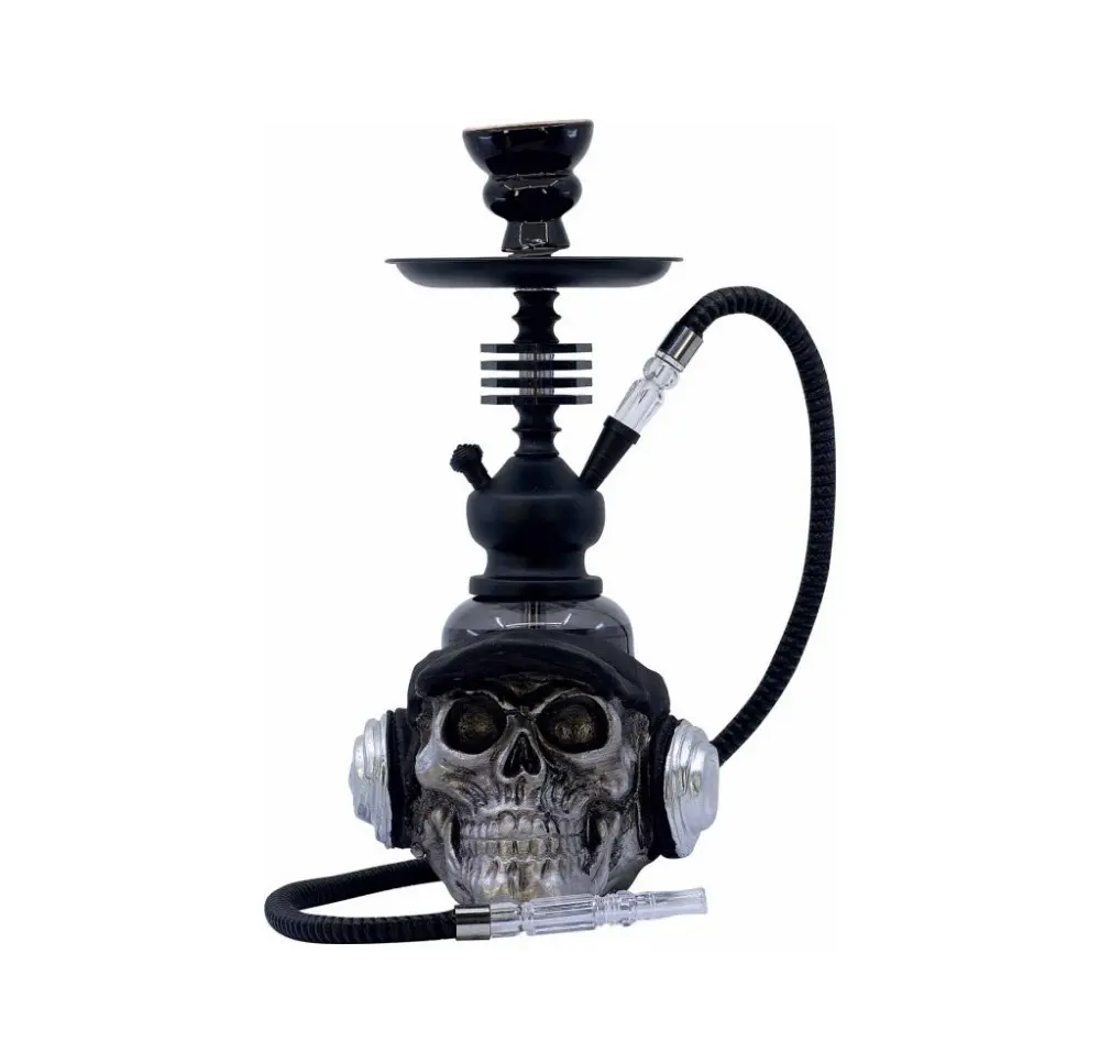 Fajka wodna Shisha 1-wężowa Czacha Black 35 cm