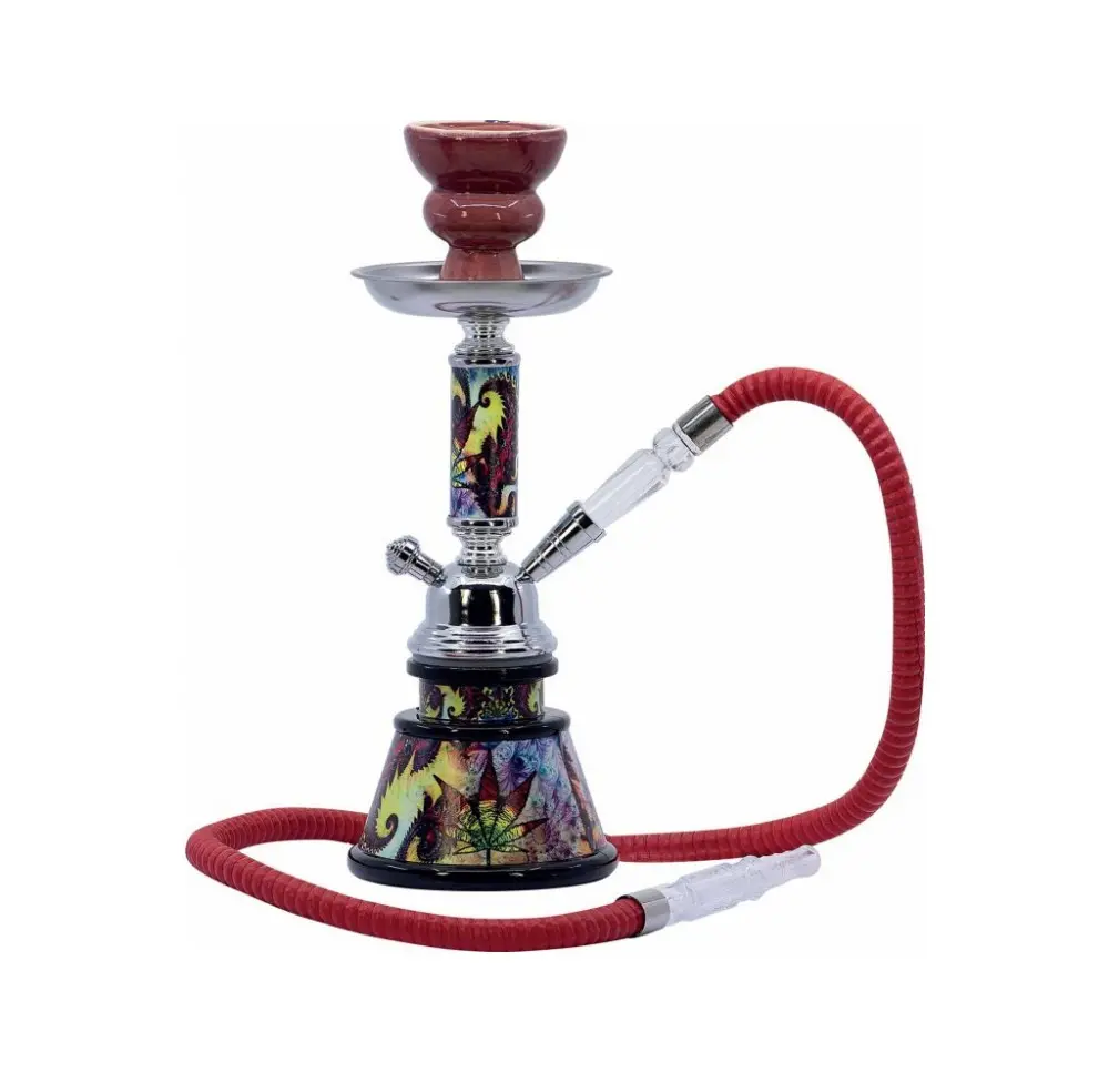 Fajka wodna Shisha Mozaika Weed 1-wężowa 28 cm