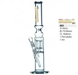 Bullet Gold Ice Bong with Filtration 45cm 18.8mm