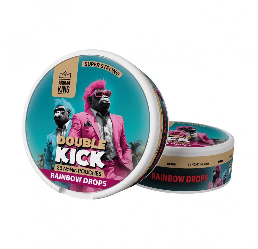 Aroma King - DOUBLE KICK NoNicotine 50mg/g - Rainbow Drops