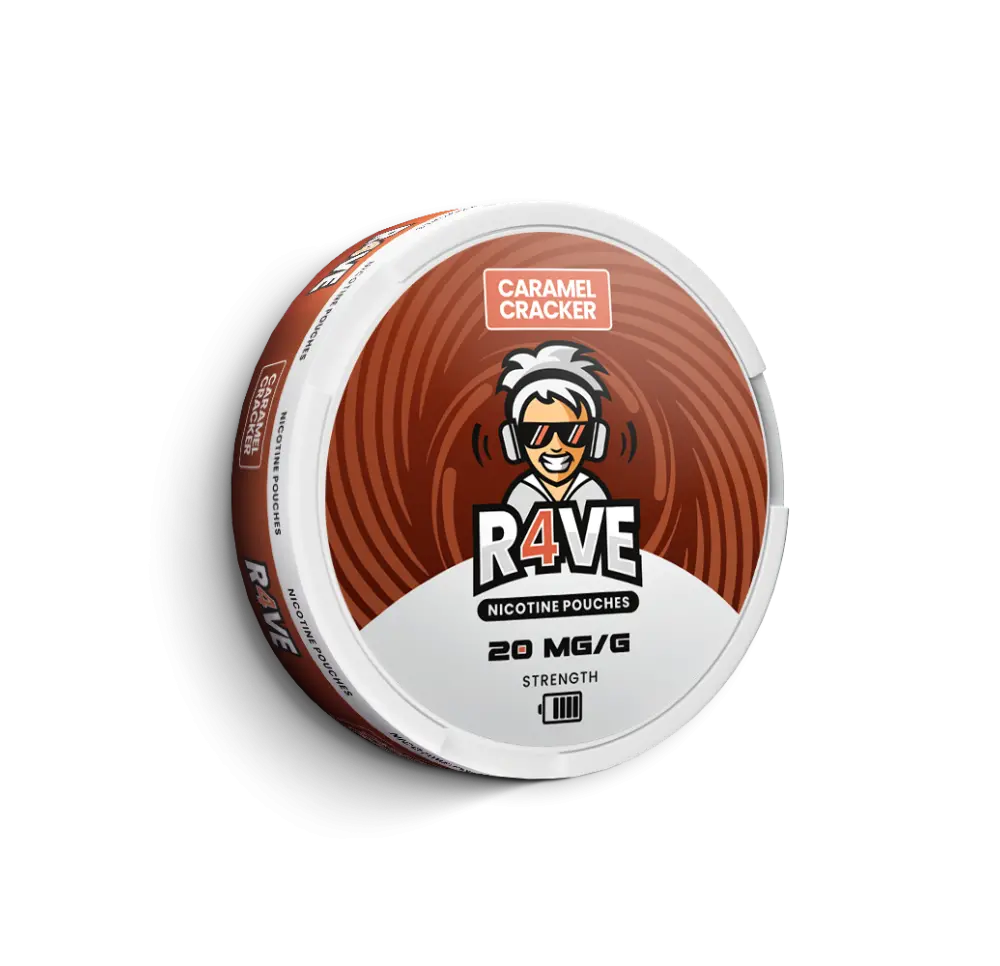 R4VE Nicotine Pouches Caramel Cracker 20mg/g