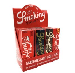 BOX - 24 x Bibułki Smoking + Tipy MIX