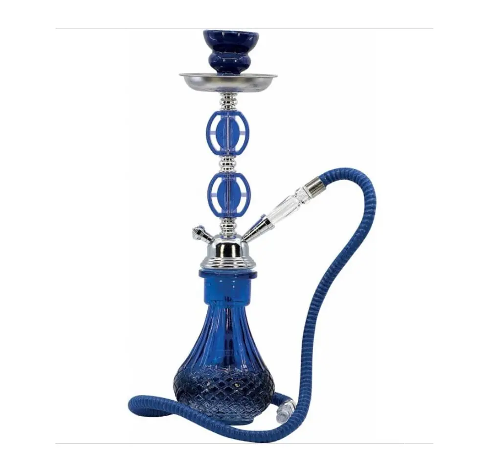 Fajka wodna Shisha 1-wężowa KROPLA 39 cm niebieska