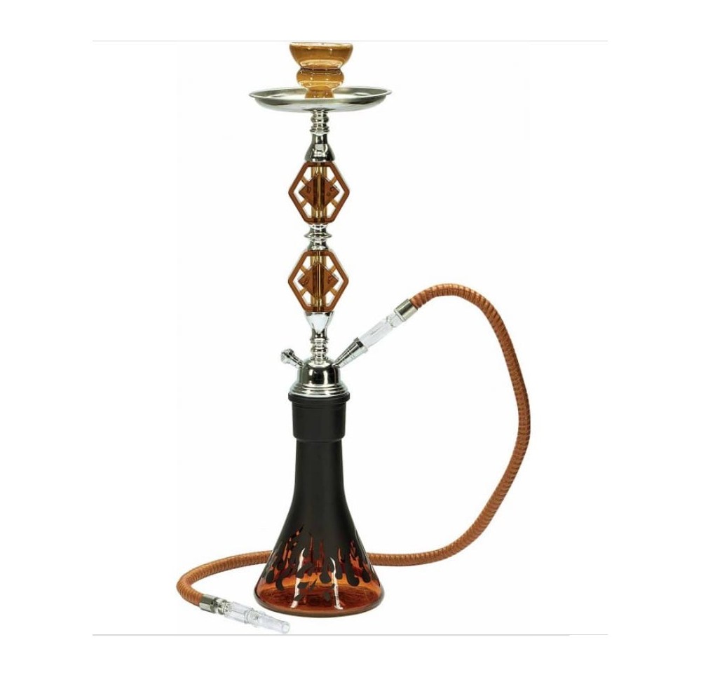 Fajka wodna Shisha 1-wężowa AMBER 56 cm