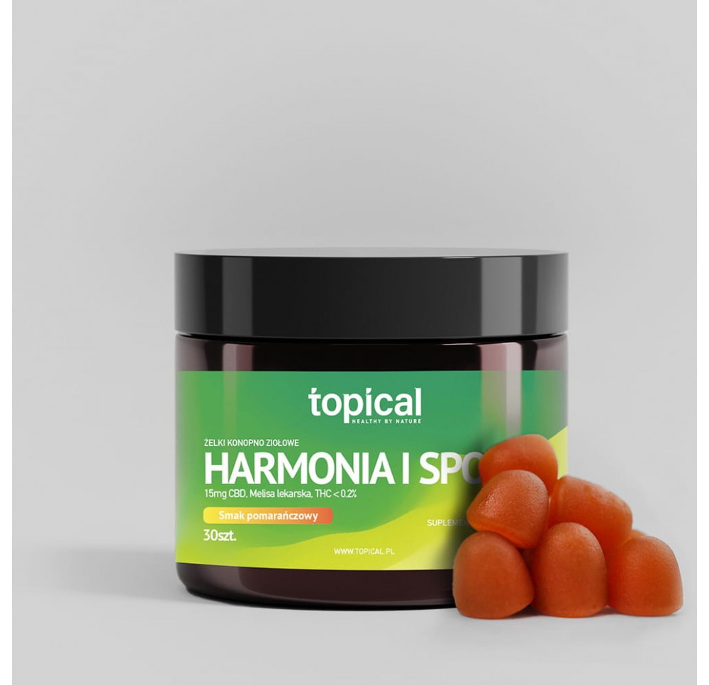 Żelki Topical - Harmonia i Spokój - 15 mg CBD + Melisa