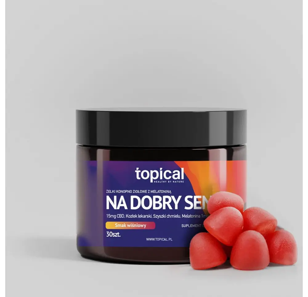 Żelki Topical - Na Dobry Sen - 15 mg CBD + Melatonina