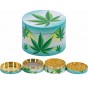 Ganja Leaf Metal Grinder 4-Part 6 cm